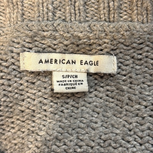 American Eagle Acrylic Blend Colorblock Crewneck Drop Shoulder Sweater Womens S - Picture 5 of 6
